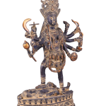 Pure Brass Vintage Kali Dashbhuja Idol | 10.5" Sacred Art | 2kg Ten-Armed Masterpiece | Divine Mother Energy | Jaipurio